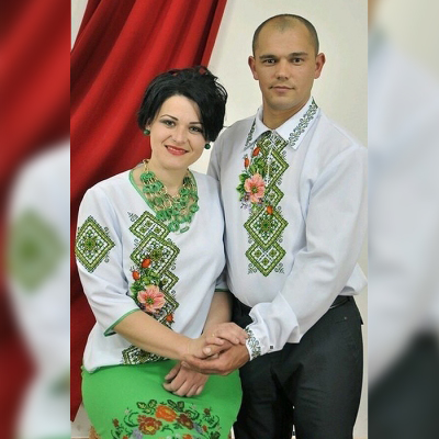 Сорочка жіноча "Заграва з шипшиною" (полосой)