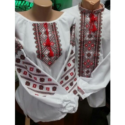 Сорочка чоловіча "ЧС 026,2" (черно-красная)