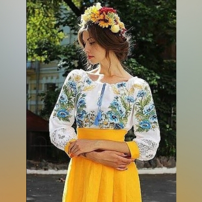 Сорочка жіноча "СЖ 051 "Синие маки""