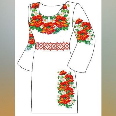 Платье жіночe "СЖ 053 "Яскраві маки""
