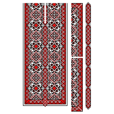 Сорочка чоловіча "ЧС 105" черно-красная