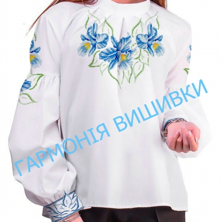 Сорочка жіноча "Ніжні квіти сині"